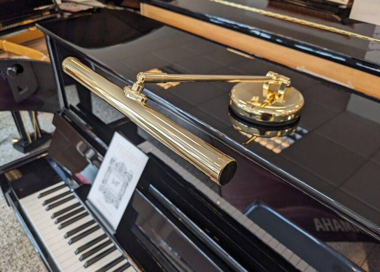 Klavierlampe Feurich messing